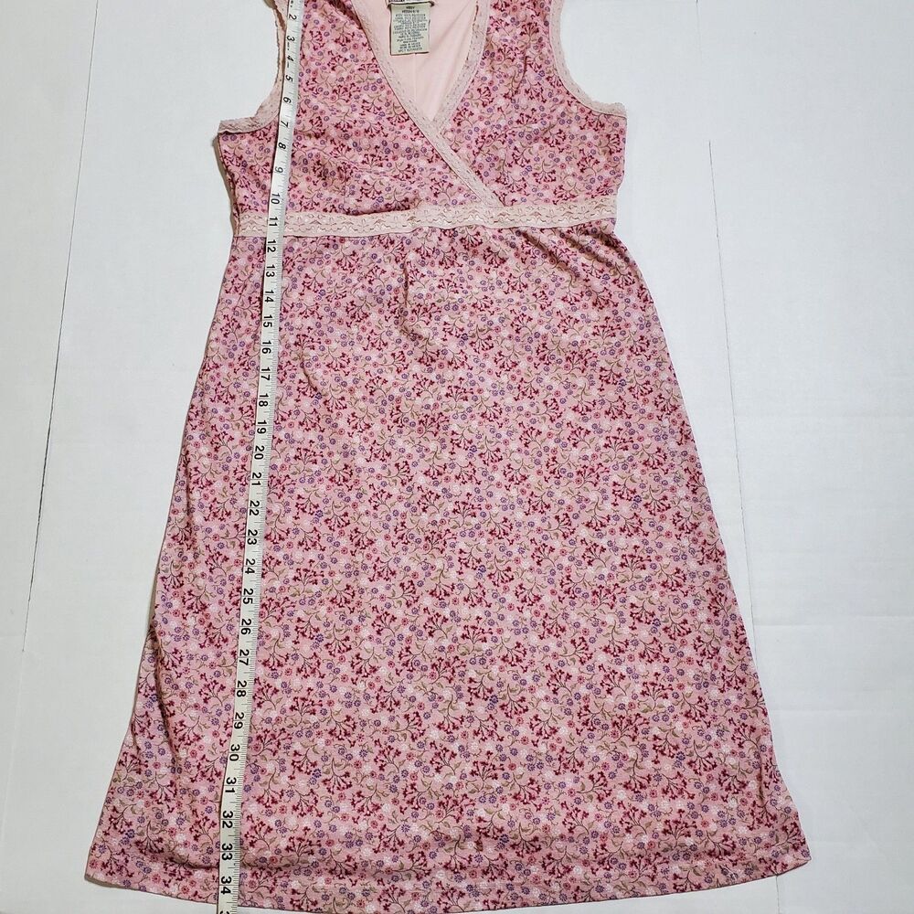 Vintage 90s Faded Glory Babydoll Dress Pink Flora… - image 8
